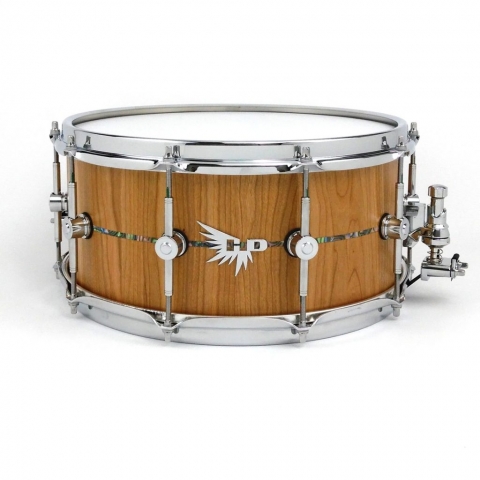 Cherry Snare Drum Craviotto Abalone Inlay Hendrix Drums