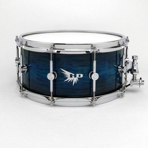 Curly Maple Snare Drum Blue Hendrix Drums Stave