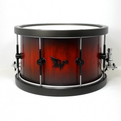 Wood Hoop Snare Drum Padauk Hendrix Drums HD Stave Red