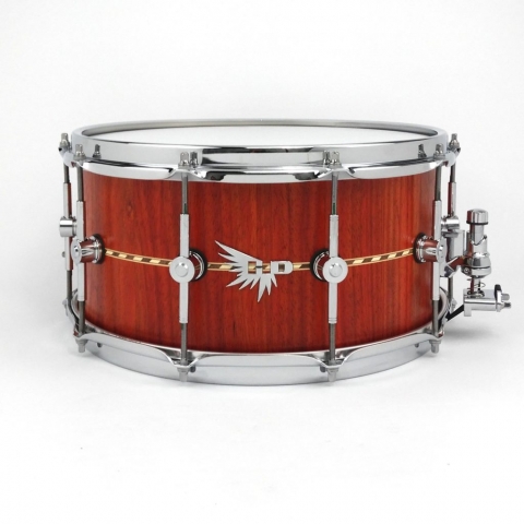 Craviotto Snare Drum Padauk Hendrix Drum HD Stave Steam Bent Inlay