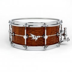Pommel Sapele Quilted Snare Drum White Marine pearl Inlay Hendrix Drum HD