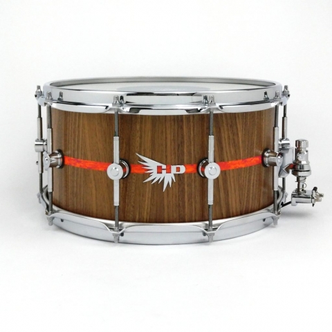 Orange Mod Ludwig Hendrix Drum Walnut Snare Drum HD