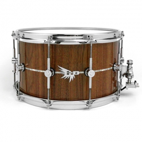 Walnut Inlay Stave Snare Drum Hendrix Drums HD Pearl Tama