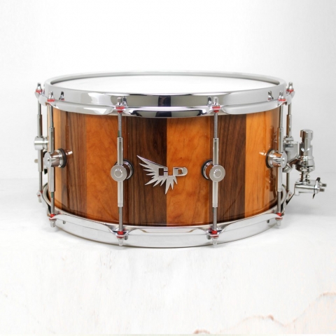 Cherry Walnut Snare Drum Sleeved Washers Hendrix Drums HD Stave