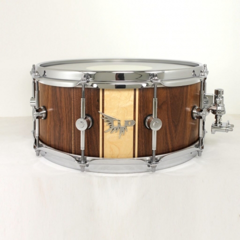 Maple Walnut Snare Drum HD Stave Hendrix Drums S-hoop Dunnett